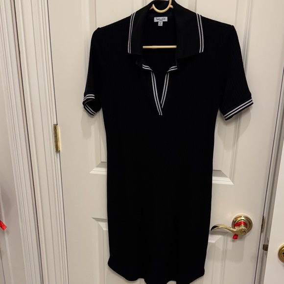 Splendid Black Ribbed Knit Top - Picture 1 of 6